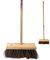 Synx Tools Escoba - Escoba Ciudad 30 cm - Deshollinador - Barredora - Acero 120 cm - Fibra natural dura - Escoba de calle - Escobas - Escoba al aire libre - Escoba de jardín