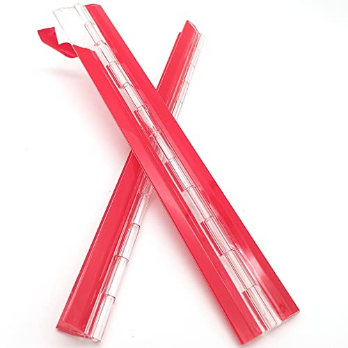 Charnière de piano autocollante en plastique transparent de 300 mm pour boîte de bricolage, aquarium, chariot de golf, présentoir