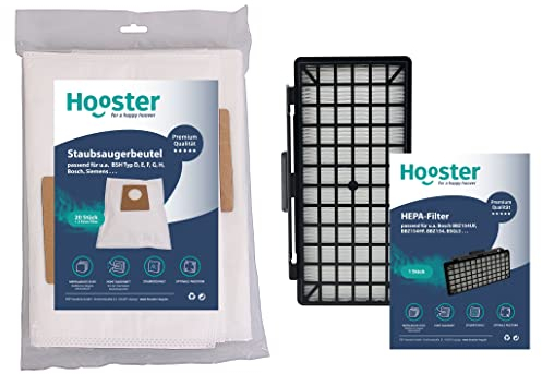 20 Staubsaugerbeutel für Siemens Q8.0 + passender HEPA Filter | für Siemens Q8 Staubsauger VSQ8SEN72C
