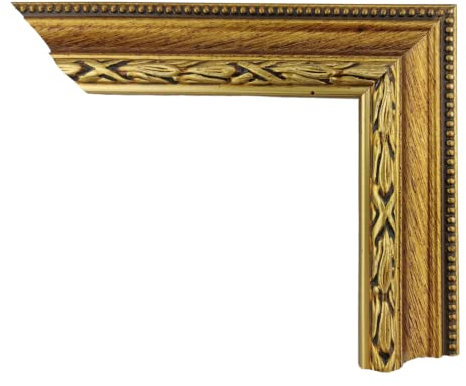 ITALIA CORNICI Maîtres Artisans Le cadre pour tableaux de toiles avec passe-partout en bois, les différentes tailles I personnalisable I Noyer Rose Or Crème (50 x 60 cm, Or)