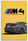 FYGE BMW M4 CS Rennwagen-Poster, dekoratives Gemälde, Leinwand-Kunst, 30 x 45 cm, Wohn- und Schlafzimmer-Dekor