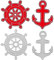 RunFar shop Stanzschablone Steuerrad und Anker Scrapbooking Prägeschablonen Stanzformen Schablonen Für Scrapbooking, Fotopapier 3D Karten Handwerk Prägen DIY Herstellung Geburtstag Geschenk