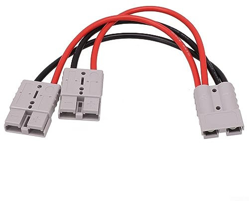 Batterieanschluss, 1 Stück, 120 A, für Anderson-Stecker, Stecker auf Dual-Y-Adapter, 6 AWG-Autokabel, für Elektro-Gabelstapler, Wohnmobil, Traktoren