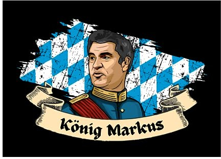 Generisch Markus Söder Merch Aufkleber 5X Sticker König Bayern Fanartikel