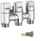 YUANGANG Valvola deviatore, Valvola deviatore Doccia a 3 Vie in Acciaio Inossidabile per Vasca da Bagno/Bagno/Cucina/Miscelatore Doccia(Argento)