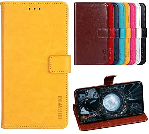 TIANYUE Coque Xiaomi Redmi Note 13 4G, Housse Étui Cuir PU Portefeuille avec [Emplacement pour Carte] [Fonction de Support] [Cadre Durable], Flip Case pour Xiaomi Redmi Note 13 4G, Jaune