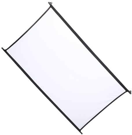 Pantalla de cine del proyector, pantalla de proyección HD portátil plegable de lado de leche imagen brillante para el hogar al aire libre (100 pulgadas)