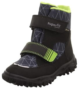 Superfit Jungen HUSKY warm gefütterte Gore-Tex Schneestiefel, SCHWARZ/HELLGRÜN 0020, 36 EU