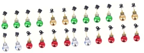 Cabilock Weihnachtskugeln Bart 24 STK Weihnachtskugeln Weihnachtsdeko Nachhaltige Bartschmuck Weihnachts-bart-Clip-Ornament Gadgets Für Männer Weihnachtliche Bartclipkugeln Gesicht Zubehör