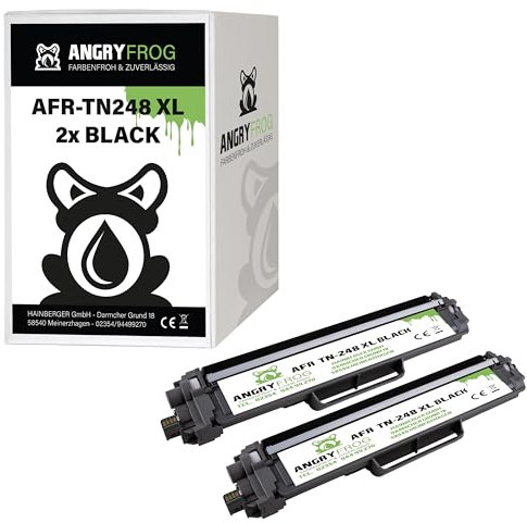 Angry Frog 2X Toner mit Chip Kompatibel TN248XL BK für Brother MFC-L8390CDW MFC-L8340CDW HL-L8240CDW HL-L8230CDW