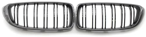 LFDTO Carbon Fiber EIN Paar Front Hood Niere Sport Grill Grille Fit for BMW F32 F33 F36 M3 M4 F80 F82 f83 4-Serie 2013 2014 2015 2016-2018 (Size : Carbon Fiber)