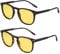ZENOTTIC 2 Paare Polarisierte Sonnenbrille Damen Herren Retro Vintage Runde Quadratische Unisex UV400 Schutz Nachtsicht Sonnenbrillen