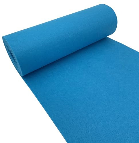 aufodara Filzrolle Filzstoff 30cm x 250cm x 3mm Polyester Filz für DIY Aufbewahrungstasche Filzunterlage Patchwork Nähen Basteln Handwerken Dekoration (Blau)
