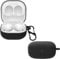 carinacoco Silicone Case for Samsung Galaxy Buds FE/2 Pro/2/Live/Pro, Soft and Flexible, Ultra-Thin Slim-Fit Shockproof Anti-Fall Earphone Case with Carabiner, Black