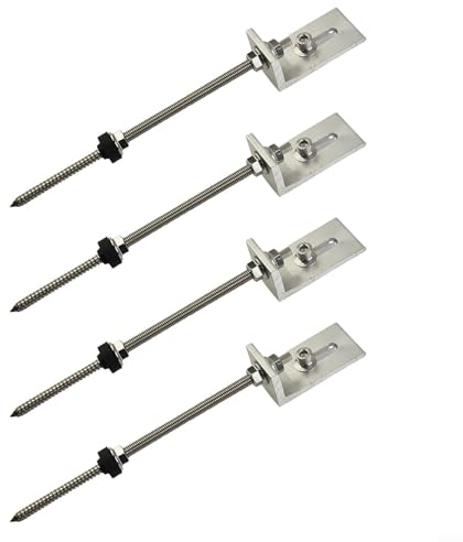 SMZhomeone M10 Schraube Solar Stockschrauben für Solar PV Trapezblechdach inkl. L-Adapter für Photovoltaik-Solarmontage auf Gebäudächern (250 mm)