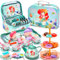 ZHHGOO 48PCS Juego de té Infantil, Juego de té Juguete con Postre Juguete, Accesorios Cocina Juguetes y Juegos de simulación de Cocina,Juguete Regalo para Niñas 3 4 5 6 7 años
