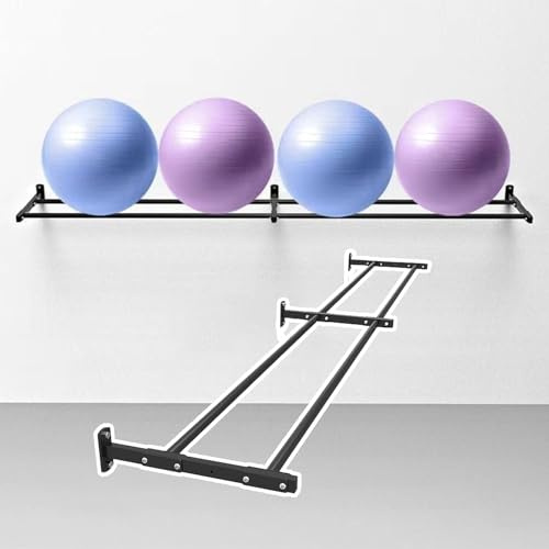 Porta Tappetino Yoga Supporto a Parete per Supporto per Palla Yoga con Stabilità Regolabile, Il Supporto per Esercizi in Metallo Può Contenere Palline di Diverse Dimensioni, Deposito di Palline da Yog