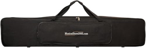 MusicalStore2005 MS Piano Bag 88: Borsa SLIM Imbottita per Pianoforte Digitale 88 Tasti (140x25x14 cm) - Poliestere Antistrappo, Tracolle a Zaino, Tasca Frontale e Base Antiscivolo