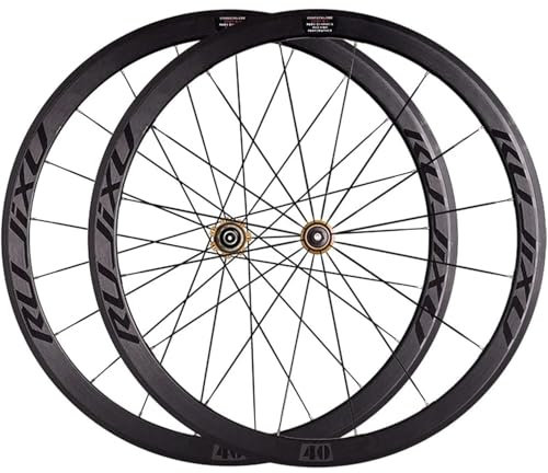Fahrrad-Radsatz, 700C-Felge, 40 Mm, Schnellspanner, V/C-Bremse, Carbon-Nabe for 7 8 9 10 11-Gang-Kassette, 1925 G, Road Cruiser-Fahrradräder(Gold)