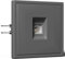 BSEED Prise murale standard UE Cat 6 Ethernet avec griffes, prise encastrée avec cadre en PC, 80 x 80 mm, gris