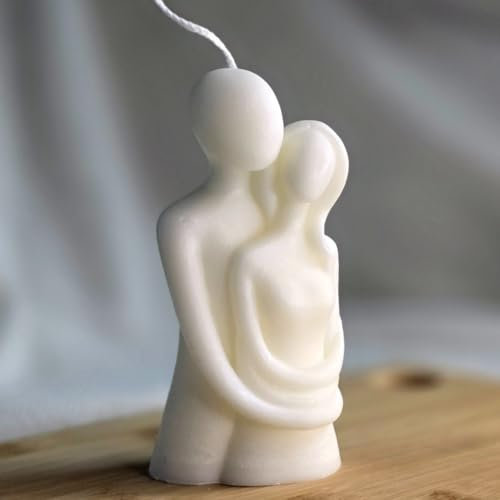 Luxus-Home Paar Kerze, deko - Handgemachte Sojawachskerze - Wohnzimmer - Liebe - Zusammen - Candlesdeko - Geschenke für frauen - Geburtstage - Elegante Dekoration - Geschenkidee - Weiße Kerze