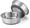 Zaxiva Lot de 2 Gamelle Chien INOX pour Chien, Fond en Caoutchouc Antidérapant, Lavable au Lave-Vaisselle, Facile à Nettoyer, Gamelle pour Chien Résistante à la Rouille pour Chiens de Taille Moyenne