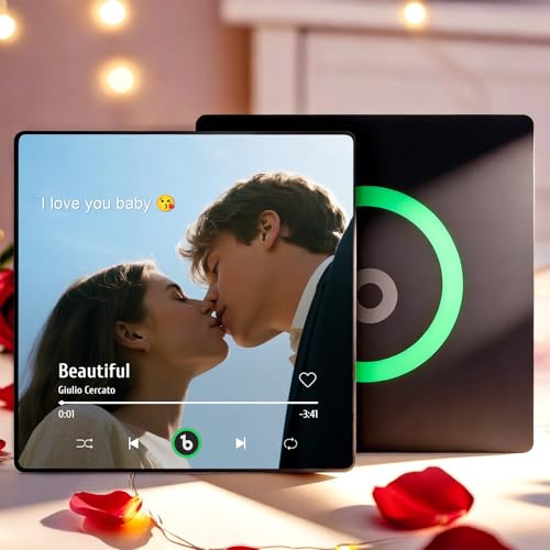 Personalisierter Spotify Fotomagnet Personalisierte Album Musik Kühlschrankmagnet Selbst Gestalten können Lieder Spielen Dekoration Geschenk für Paare Weihnachten Valentinstag (Stil X1-for Mom)