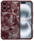 XIZYO Magnetic Case for iPhone 16 Plus 6.7 Inch Compatible with MagSafe, Frosted Translucent Rose Floral Flower Pattern Shockproof Cover, Soft TPU Bumper Protective Phone Case, Wine Red