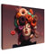 MuchoWow© Leinwand 80x60 cm Deko Schlafzimmer Aesthetic Leinwandbilder Wohnzimmer Gemälde Foto Geschenk Living Room Decoration Frau - Donuts - Bunt