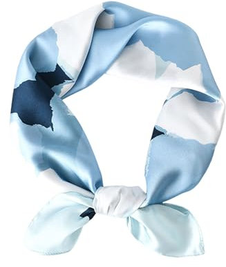 Damen Seidentuch Leicht 2025 Sommer Seidenschals Mode Druck Trendy Quadratisch Kopftuch Schal Halstuch Elegante Schal Tuch Geschenk für Frauen