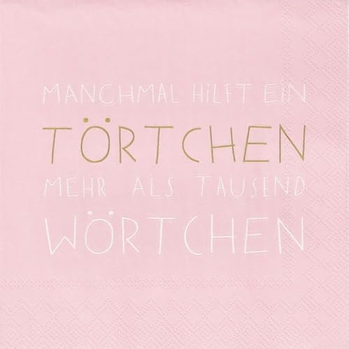 Cocktailserviette Manchmal hilft ein Törtchen