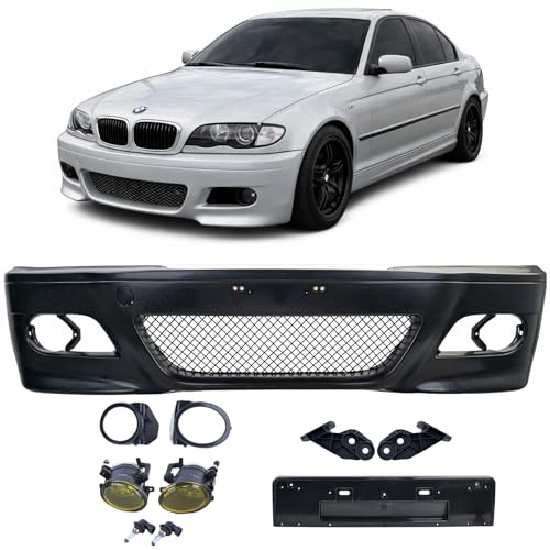 Front Stoßstange Sport + ABE + Nebelscheinwerfer Gelb für BMW E46 Limo Tour LCI