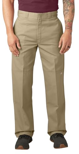 Dickies Herren Weites Bein Hose D/Knee Work Pant, Gr. W40/L32 (Herstellergröße: 40R), Beige (Khaki KH)