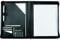 ALASSIO 30055 Schreibmappe A4 CATANA, Businessmappe mit integriertem Taschenrechner, Reißverschlussmappe aus Nappaleder, Schreibblock im DIN A4 Format, Tagungsmappe, ca. 31,5 × 26 × 2 cm, schwarz