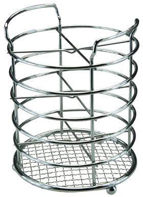 Apollo Round Chrome Cutlery Case Kitchen Strainer Cutlery Utensil Stand