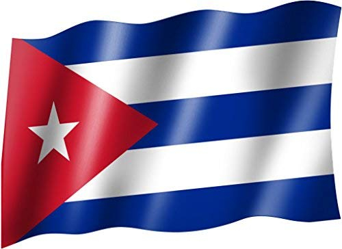 Sportfanshop24 Flagge/Fahne Kuba/Cuba Staatsflagge/Landesflagge/Hissflagge mit Ösen 150x90 cm, sehr Gute Qualität