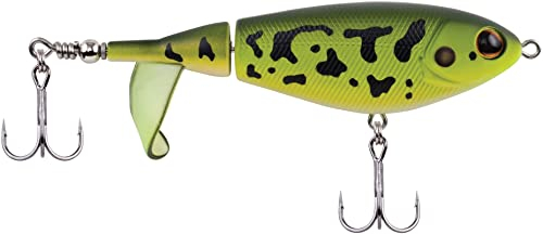 Berkley Choppo Topwater-Angelköder - leicht zu handhabender Prop-Köder für Barsche und Raubfische, erzeugt maximale Oberflächenstörung und Lärm - 9cm / MF Frosch