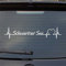 Hellweg Druckerei Schweriner See Herzschlag Puls See Sea Liebe Auto Aufkleber Sticker Heckscheibenaufkleber