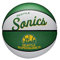 Wilson Mini-Basketball TEAM RETRO, SEATTLE SUPERSONICS, Outdoor, Gummi, Größe: MINI