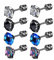 ZOCOYUU 4 Pairs Titanium Screw Back Surgical Stainless Steel Stud Earrings for Women Men,Rainbow 5A Cubic Zirconia Studs Double Side Earrings Piercing Sleeper Studs Jewelry 6mm (4 Pairs CZ-6mm)