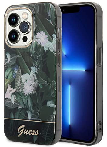 Guess GUHCP14XHGJGHA Hülle für iPhone 14 Pro Max 6,7 grün hardcase Jungle Collection