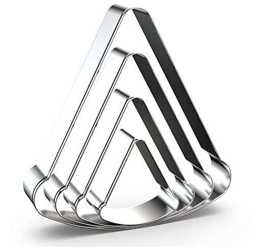 Ausstechformen-Set Pizzascheiben, verschiedene Größen, 12,7 cm, 10,2 cm, 7,6 cm, 5,1 cm, 4-teiliges Set