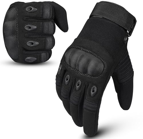 aaasportx Taktische Handschuhe, Motorradhandschuhe, Militär Einsatzhandschuhe Knöchelprotektor und Touchscreen, Atmungsaktiv, Vollfinger, für Bushcraft, Motorrad, Jagd und Security