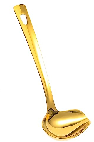 Stainless Steel Sauce Spoon Kitchen Tool Spooning Gravies Spout Sauce Spoon Steak Sauce Spoon Home Dressing Spoon Professional Spoon Gravy Boat Ladle Laddle Steel Handle Household