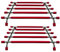 Kitchen Trivet Stand with Anti Slip Base Stainless Steel Trivets for Kitchen Worktops, Hot Pans, Hot Trays & Plates Stand Heatproof Kitchen Accessories Table Mats Placemats (Red (pack of 2))