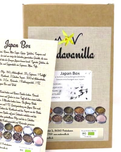 Japan Box - Geschenkbox mit 4 Gewürzmischungen + mit Info/Rezept Flyer