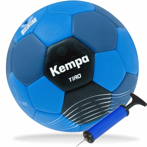 Kempa Kinder Handball Tiro lite extra leicht für Kinder blau Größe 1 + Ballpumpe