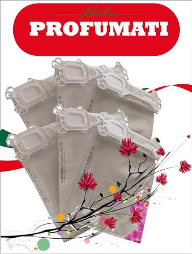 Filterline 6 sacchetti profumati Made in Italy per aspirapolvere compatibili con Vorwerk Folletto VK 135 136 135SC VK135 VK136 FP135 FP136 FP135 (SKMI135P+F135G+F135H)