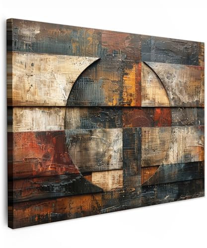 MuchoWow© Impression sur Toile Peinture 40x30 cm Tableau Mural Decoration Salon Reproductions de Tableaux Murale Moderne Vintage - Marron - Art - Moderne