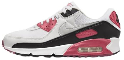 Nike Air Max 90, Sneaker Donna, White Light Silver Aster Pink Black, 42 EU